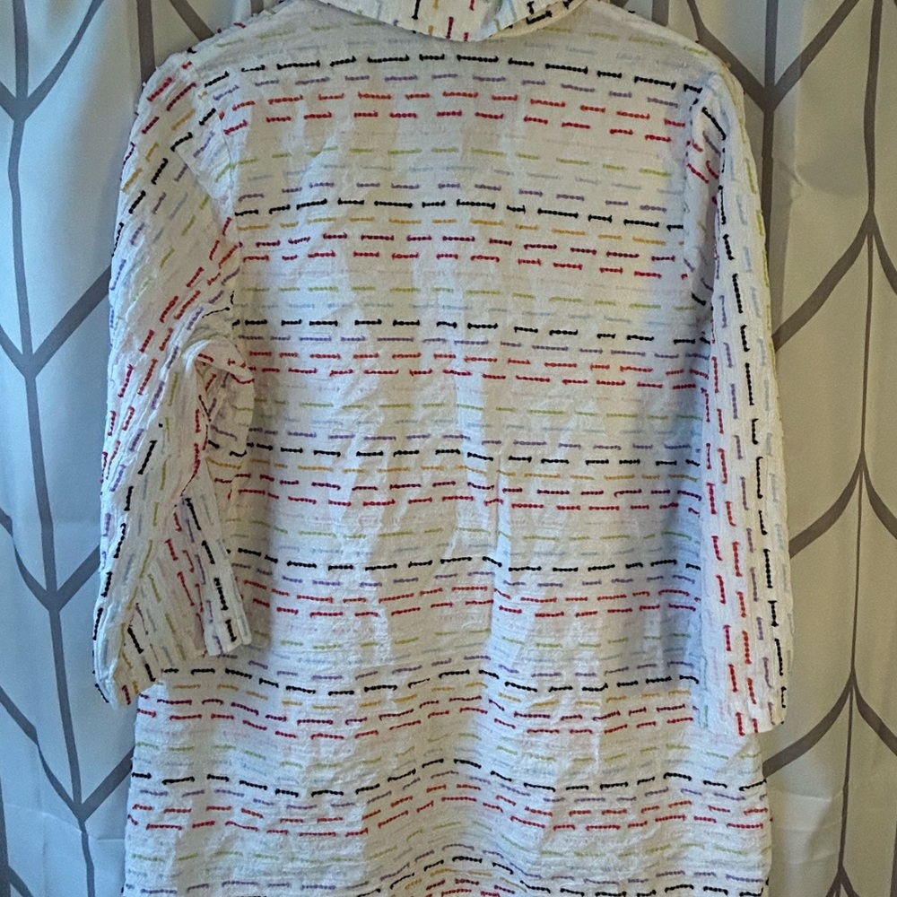 Habitat Women's Button Down Shirt with Multicolor Stripes - Picture 6 of 6